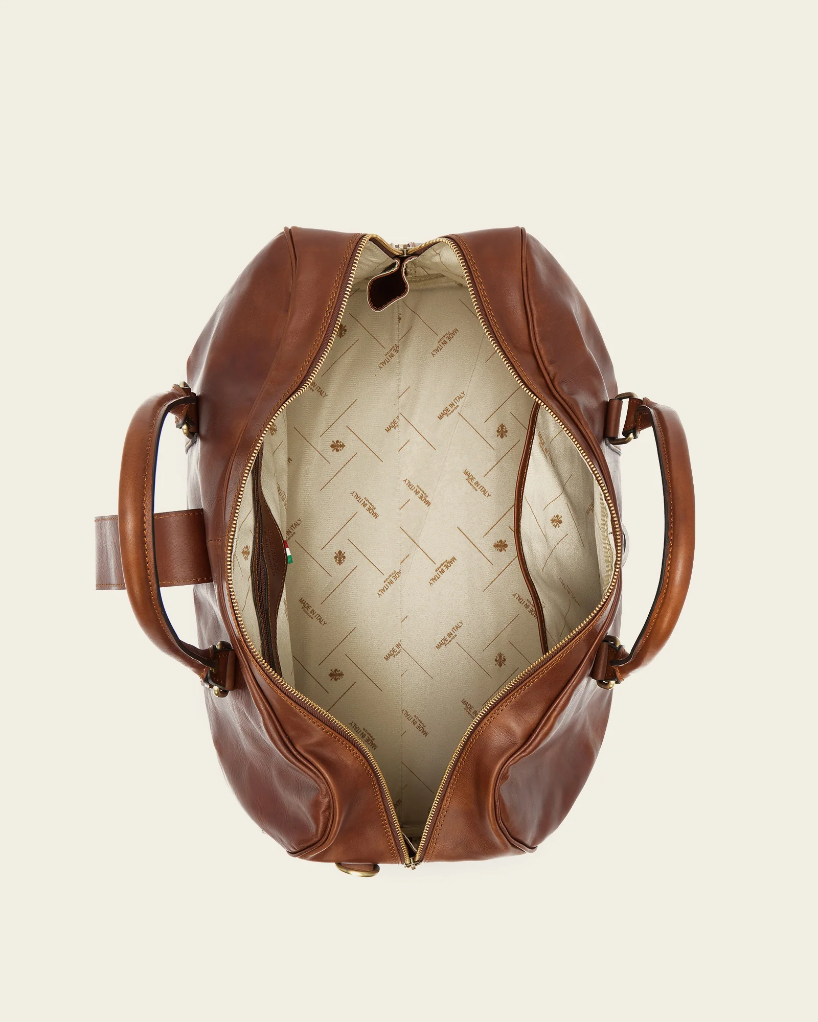 Amerigo Earth - Leather Weekender Bag - Image 8