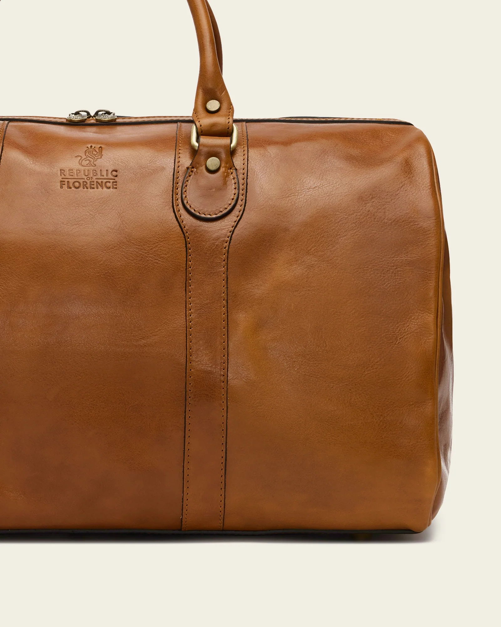Beltrami Honey - Leather Weekender Bag - Image 3