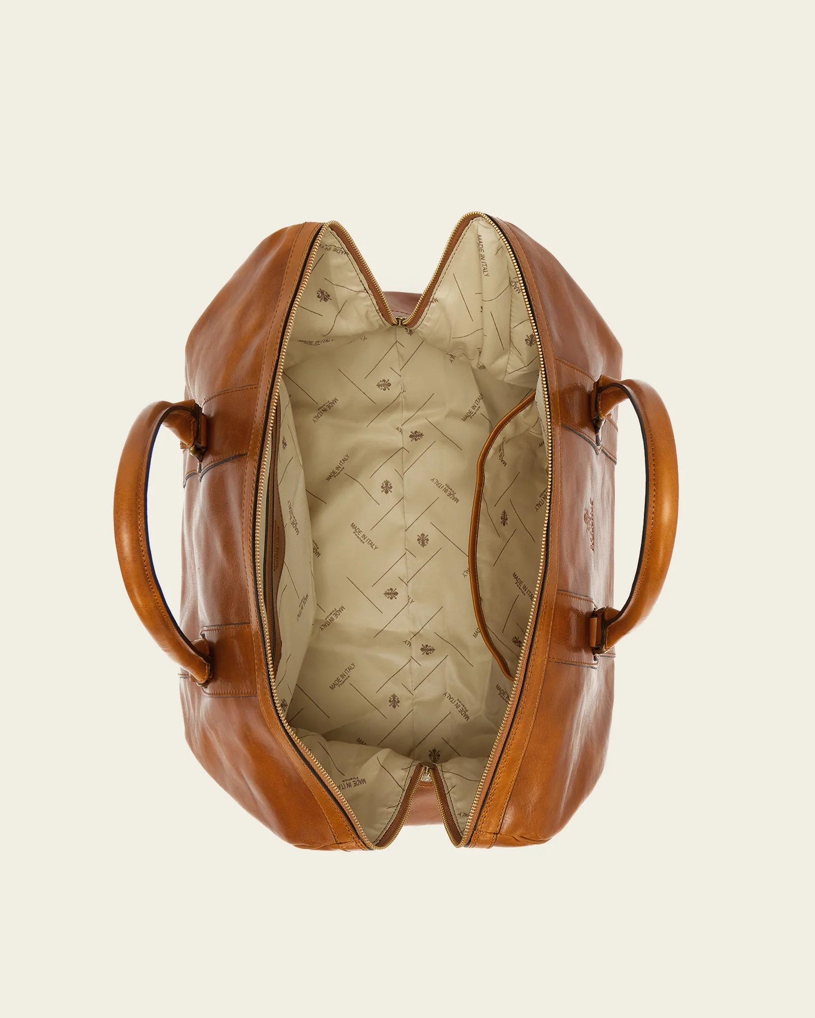 Beltrami Honey - Leather Weekender Bag - Image 8