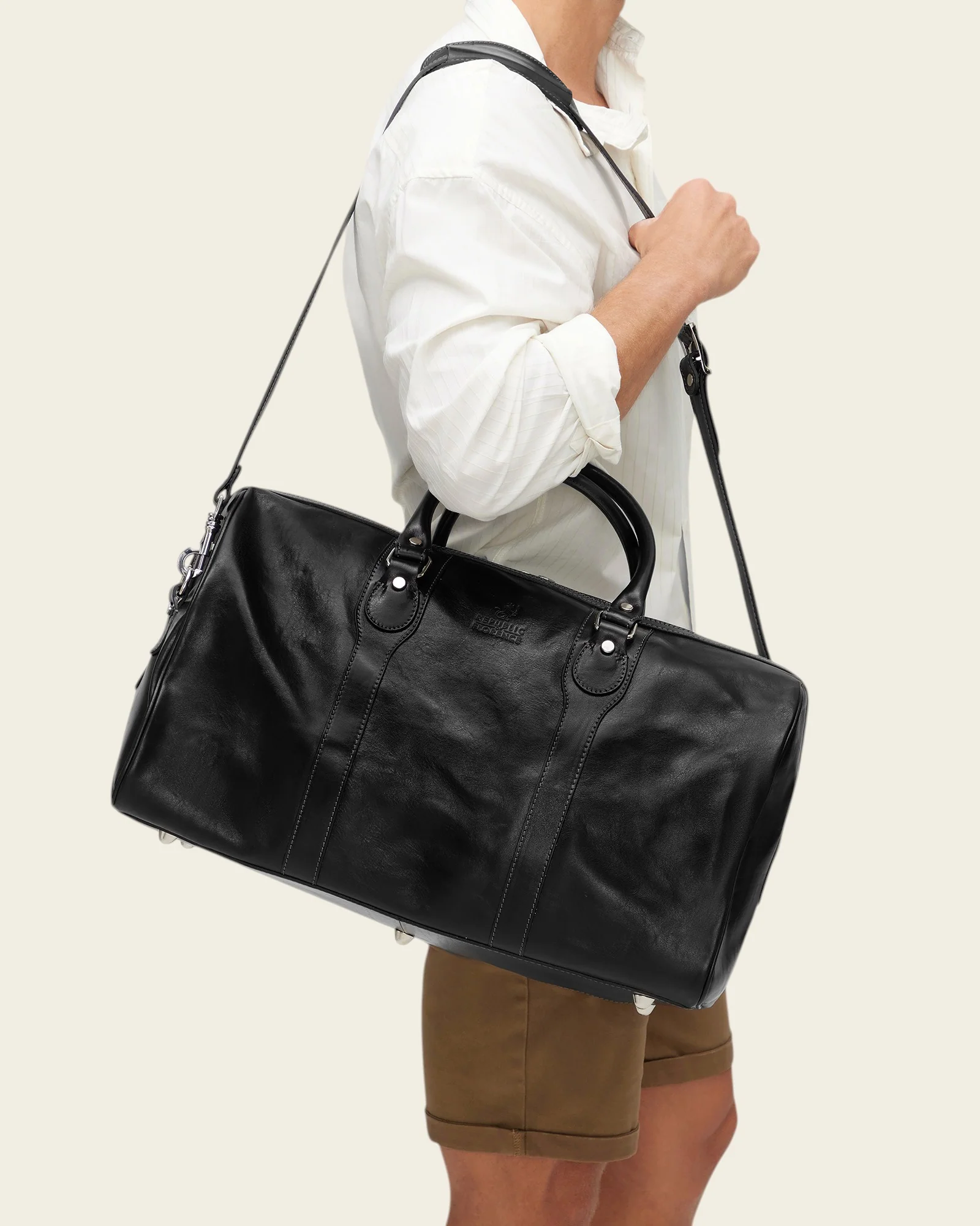 Beltrami Jet - Leather Weekender Bag - Image 3