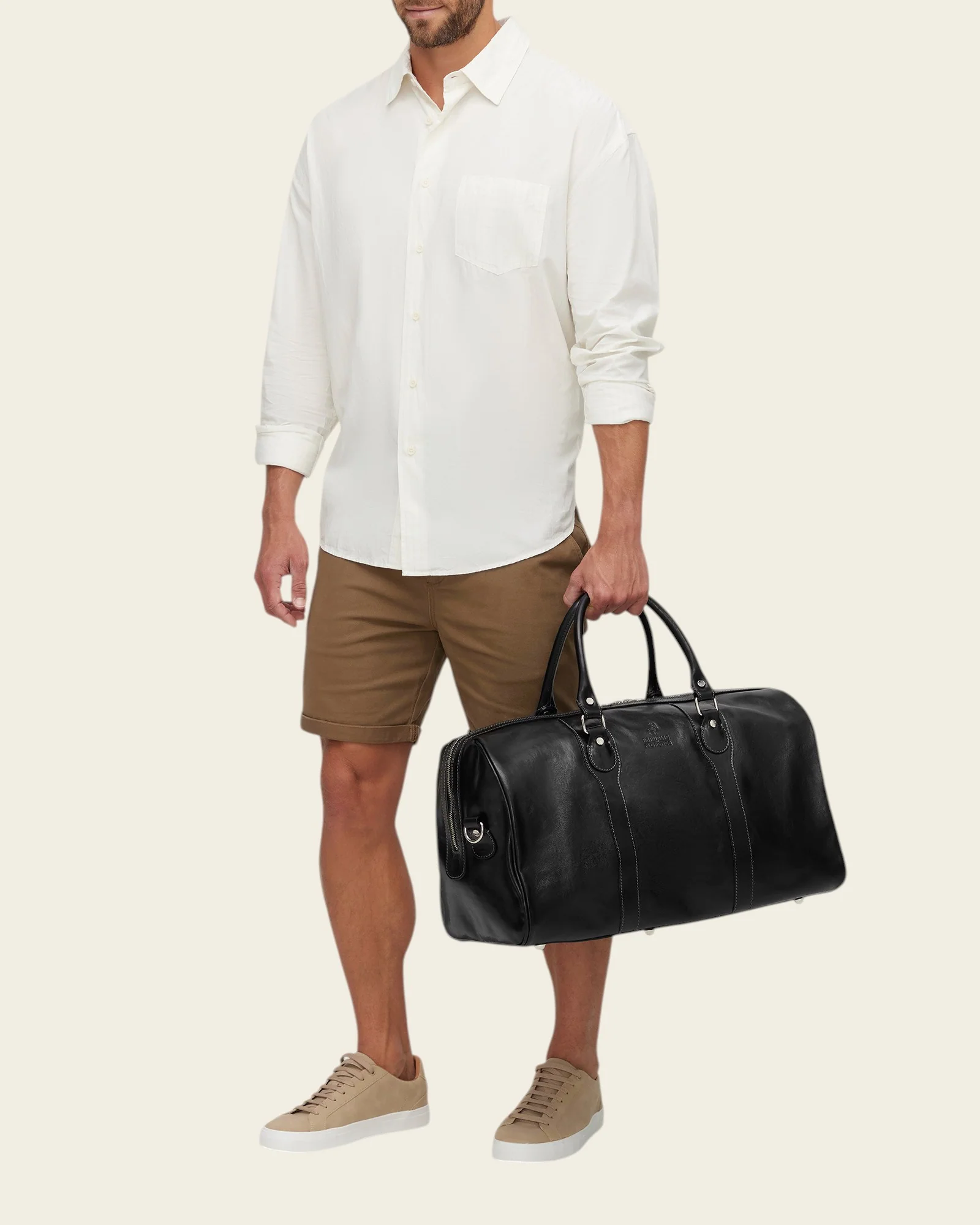 Beltrami Jet - Leather Weekender Bag - Image 4