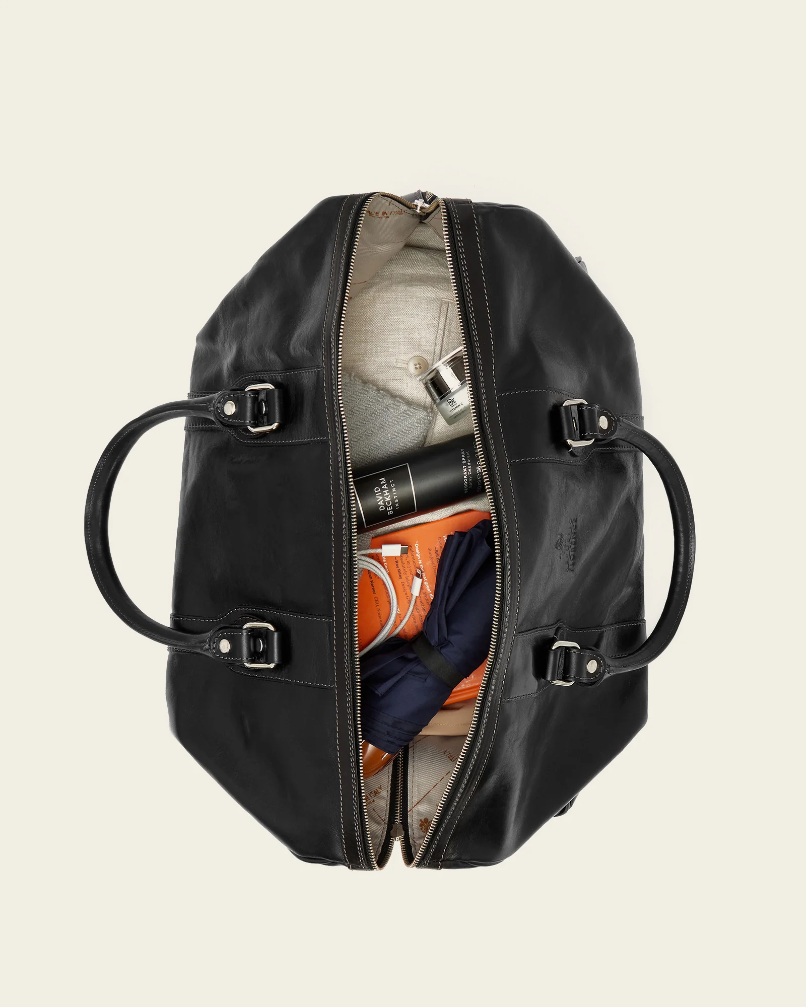 Beltrami Jet - Leather Weekender Bag - Image 9