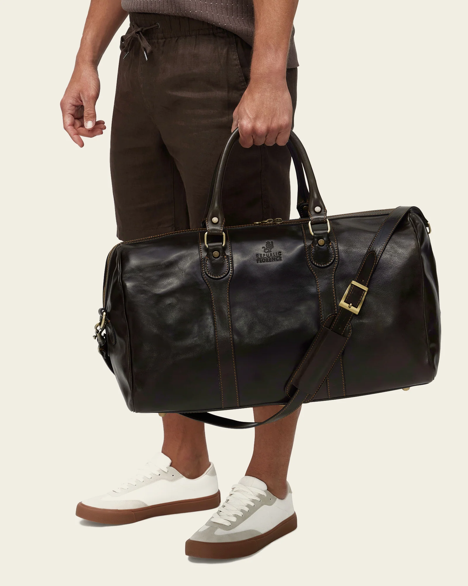 Beltrami Moro - Leather Weekender Bag - Image 4