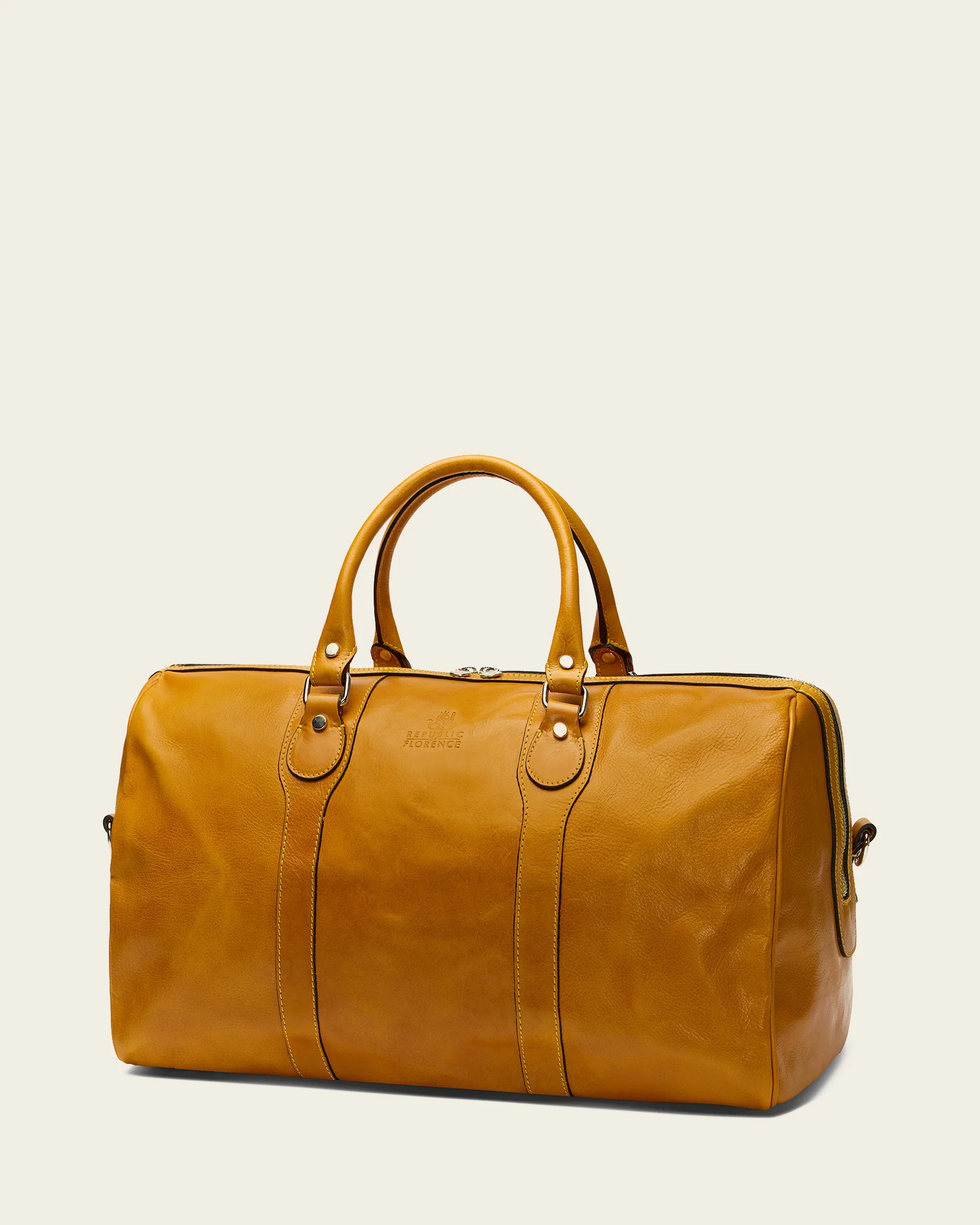 Beltrami Saffron - Leather Weekender Bag - Image 3