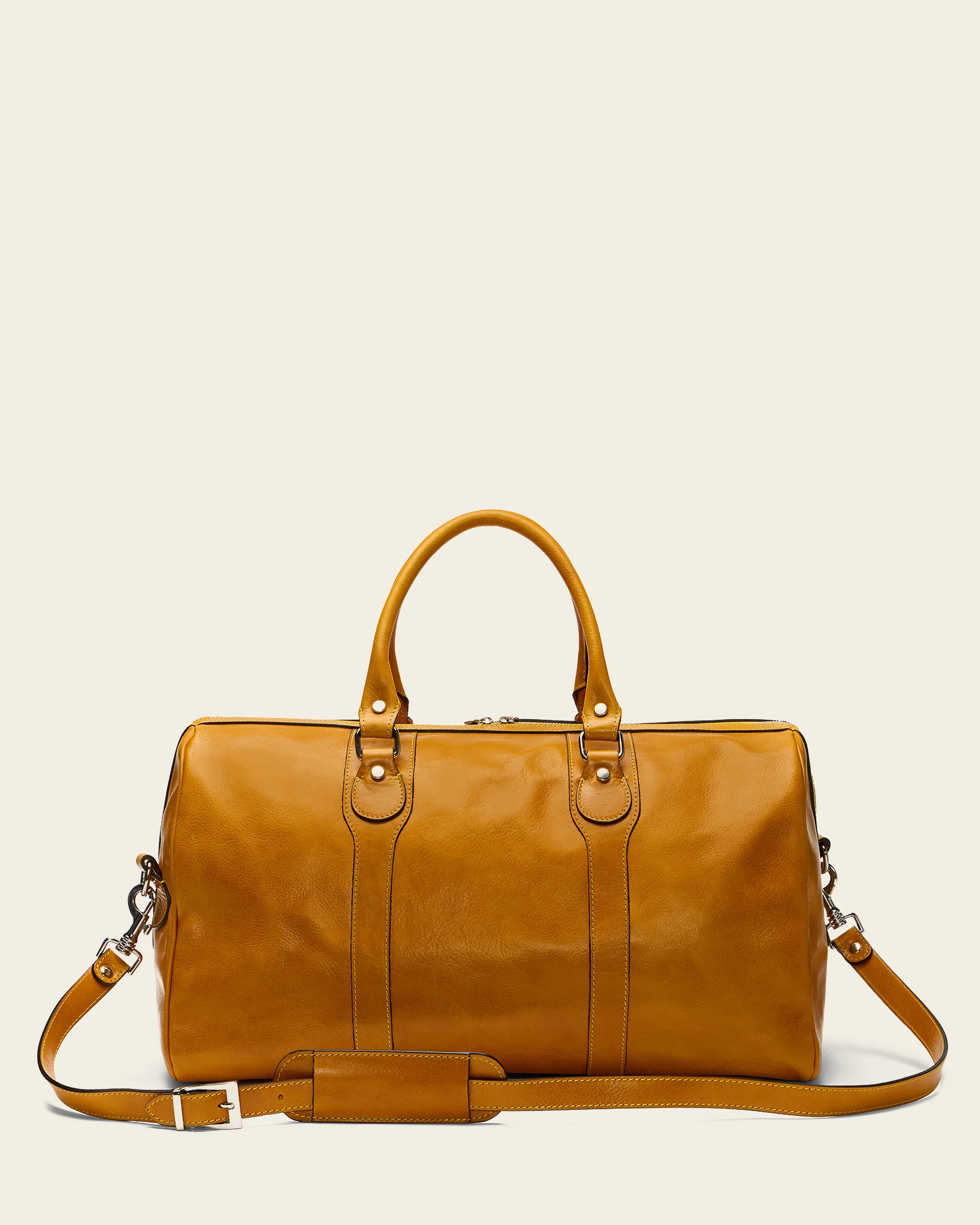 Beltrami Saffron - Leather Weekender Bag - Image 5