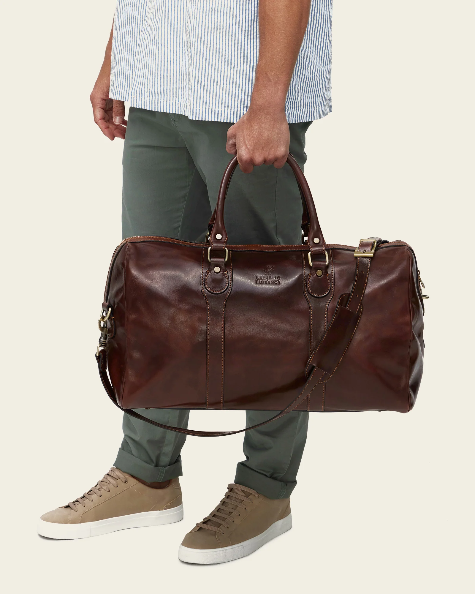 Beltrami Terra - Leather Weekender Bag - Image 9