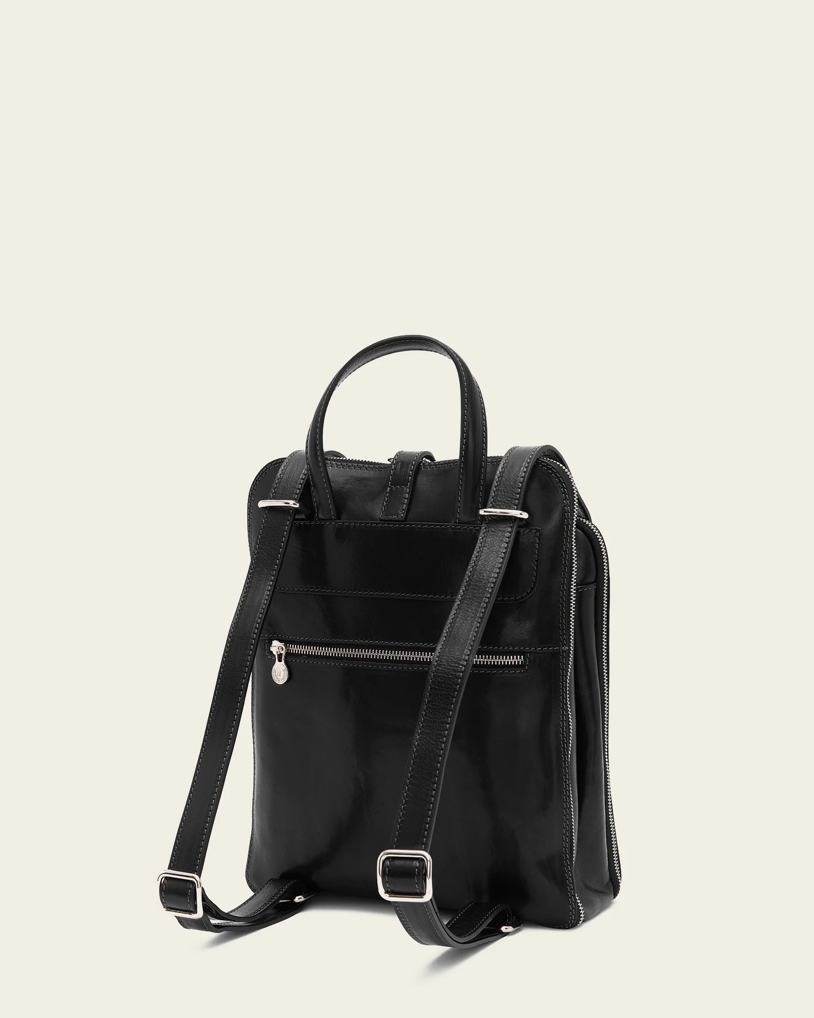 Emma Jet - 3-in-1 Convertible Leather Backpack - Image 7