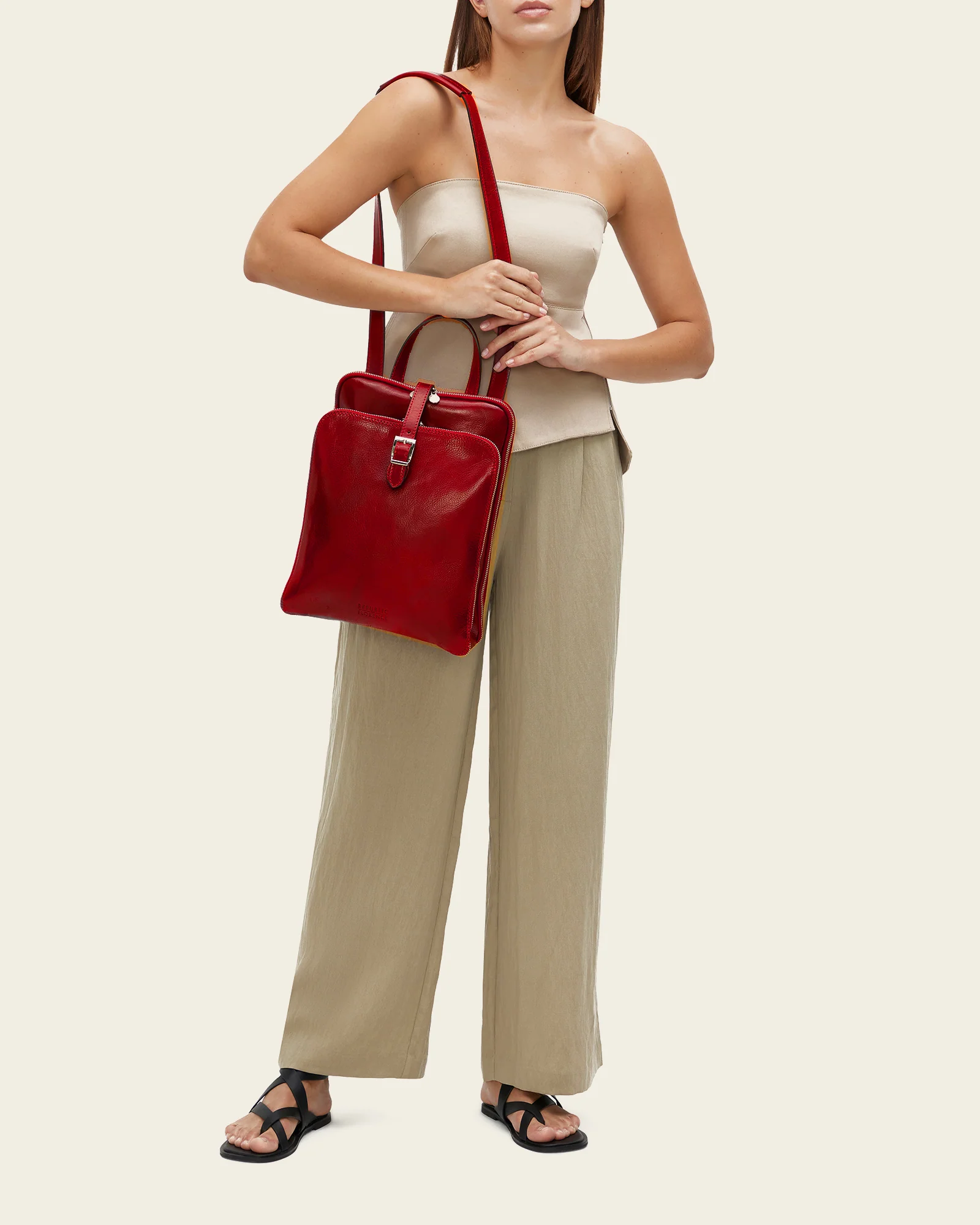 Emma Rosso - 3-in-1 Convertible Leather Backpack - Image 6