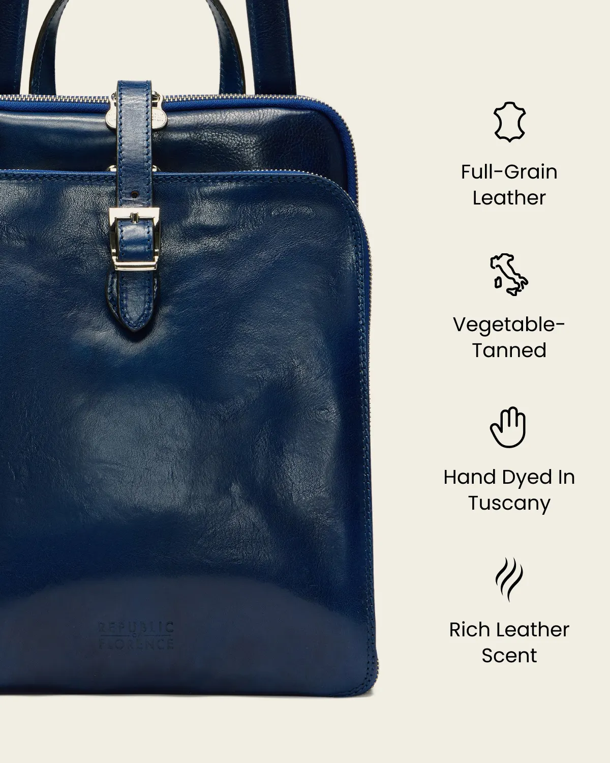 Emma Royal - 3-in-1 Convertible Leather Backpack - Image 9