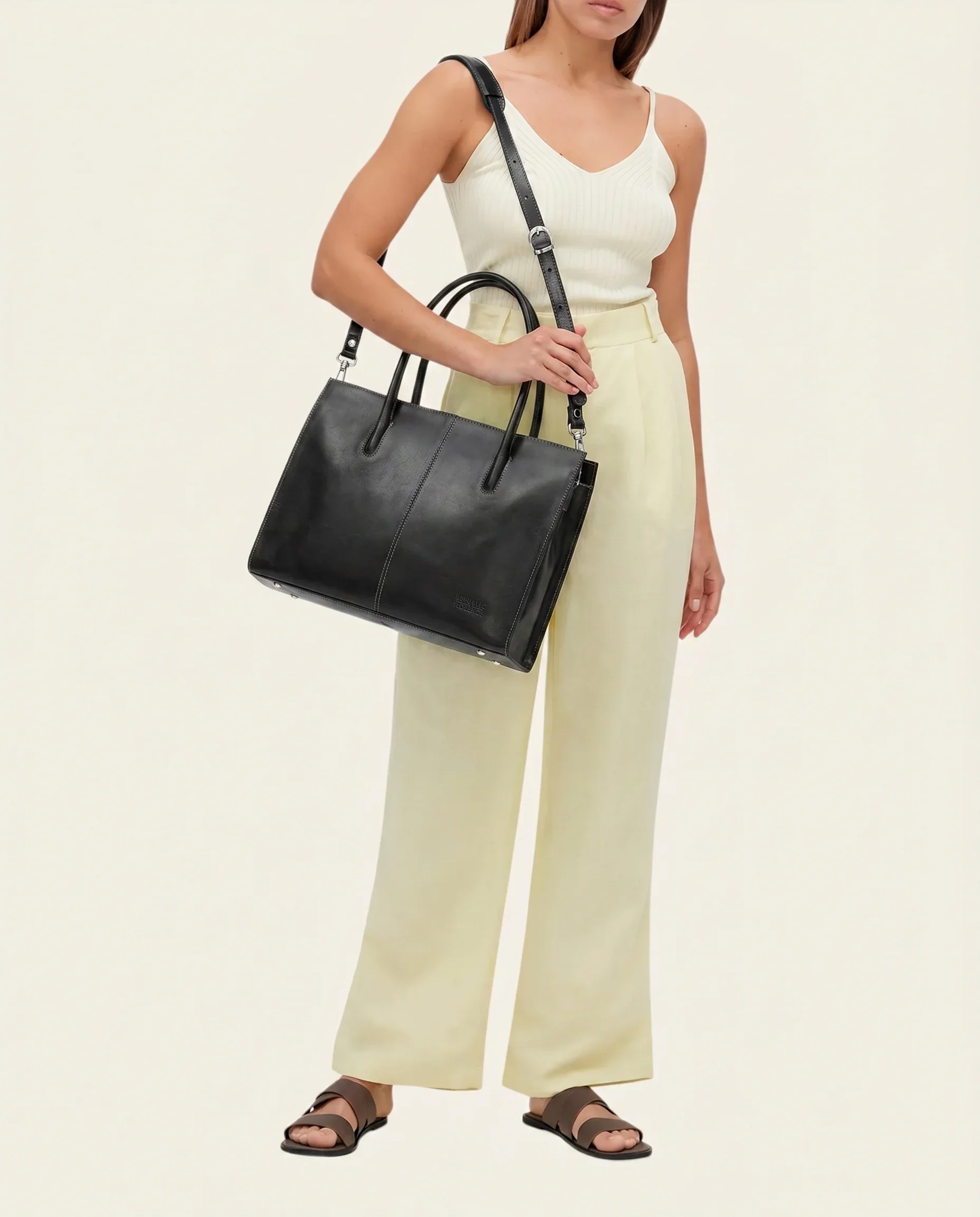 Florence Jet – Leather Work Tote - Image 10