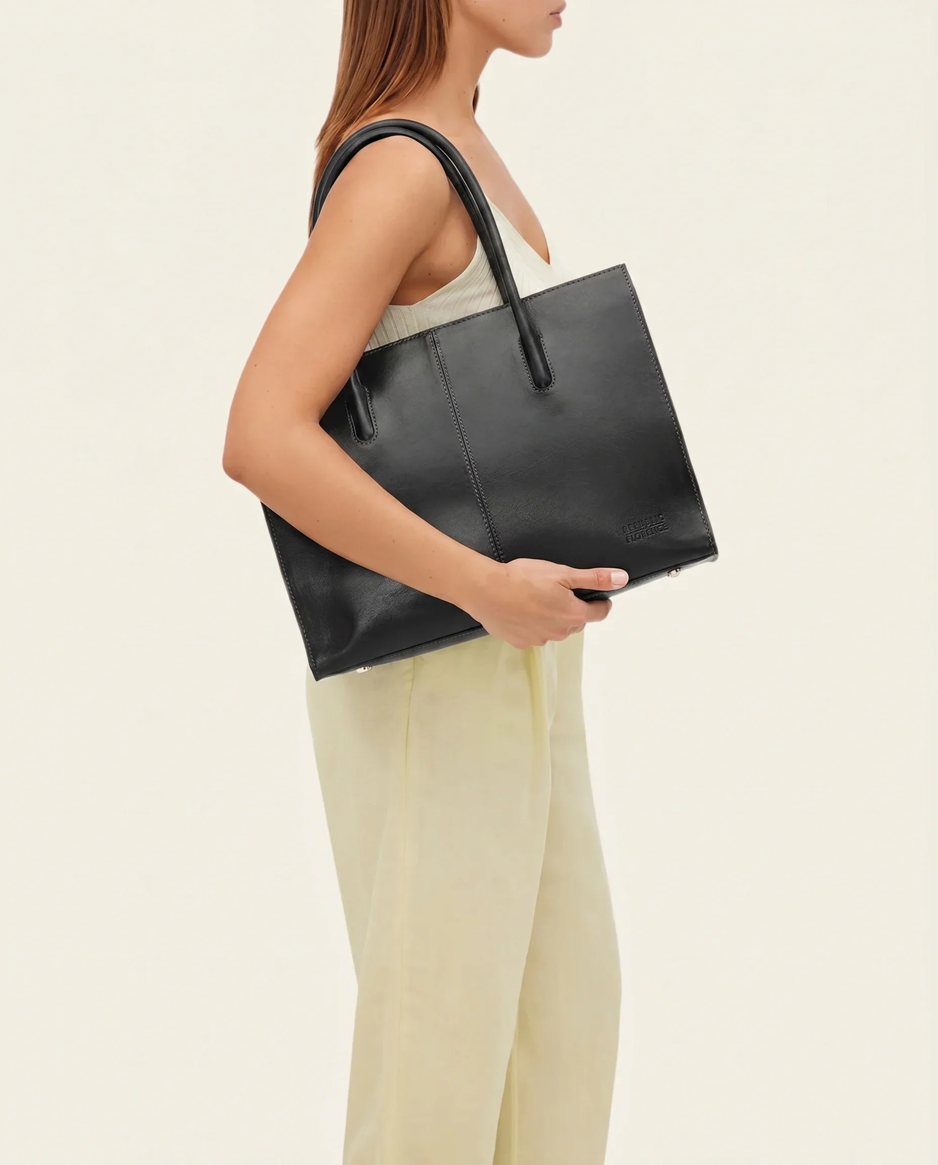 Florence Jet – Leather Work Tote - Image 7
