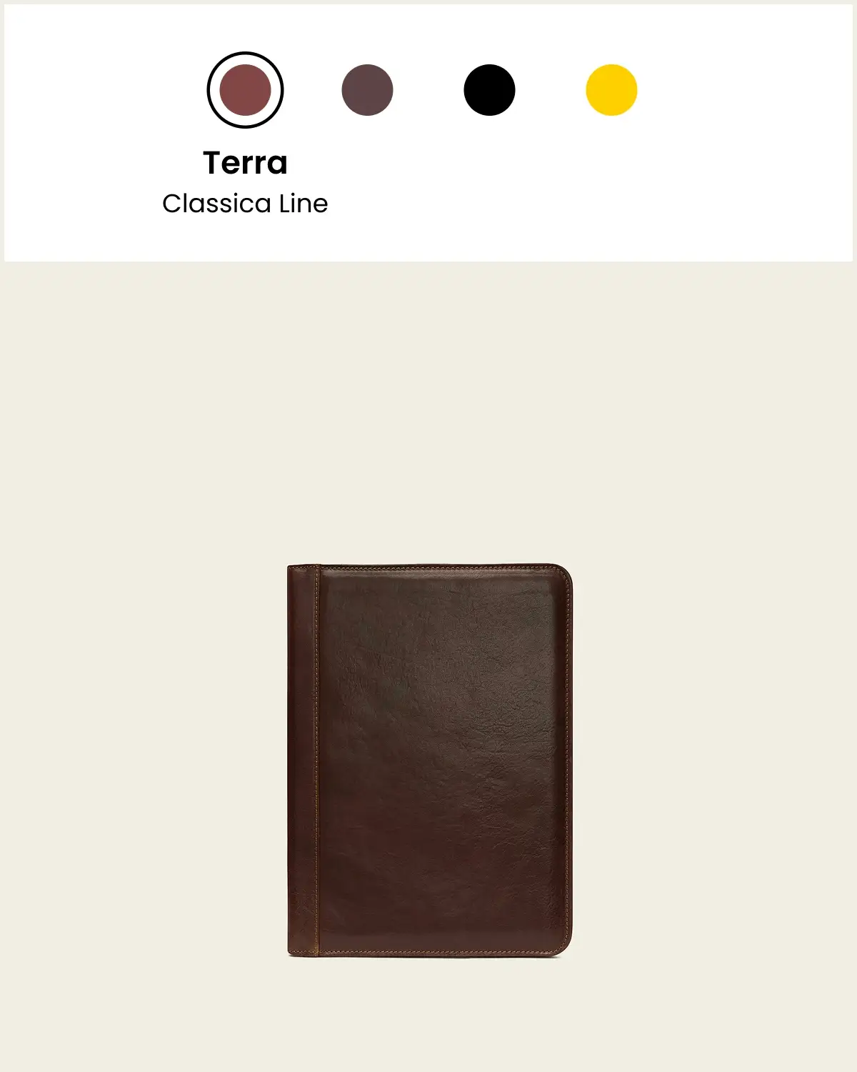 Folio Saffron - Slim Zip Leather Compendium - Image 10