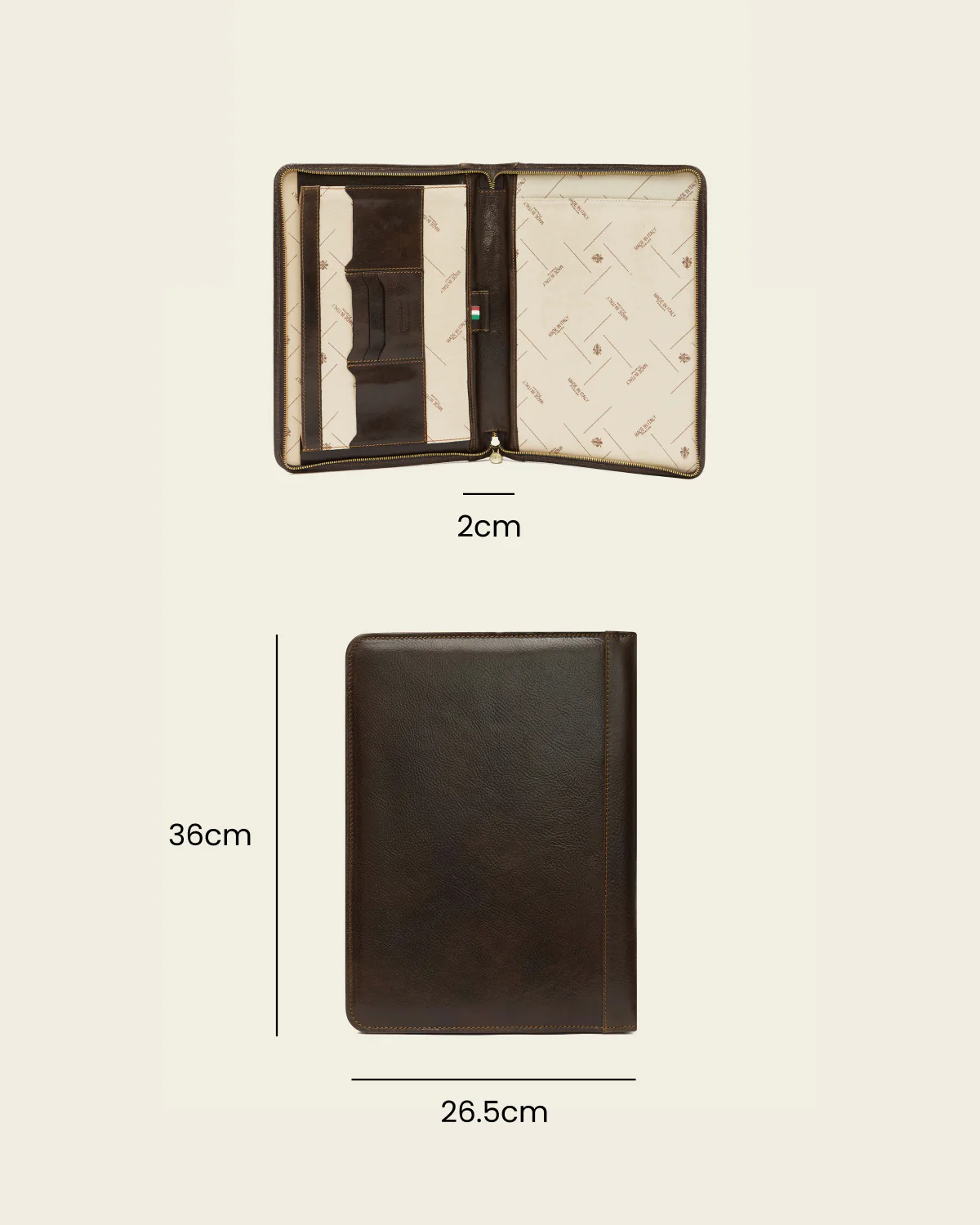 Folio Moro - Slim Zip Leather Compendium - Image 7