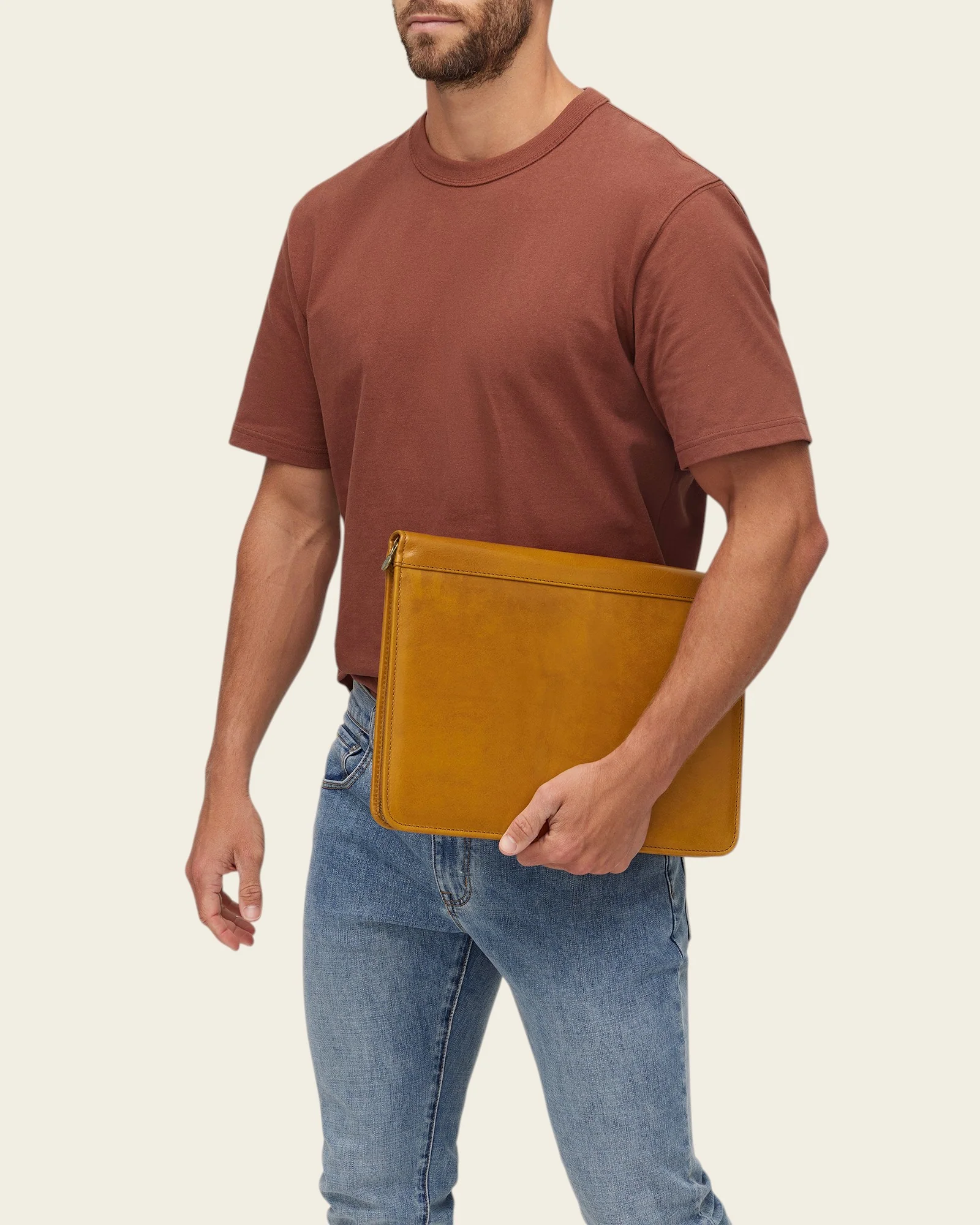 Folio Saffron - Slim Zip Leather Compendium - Image 3