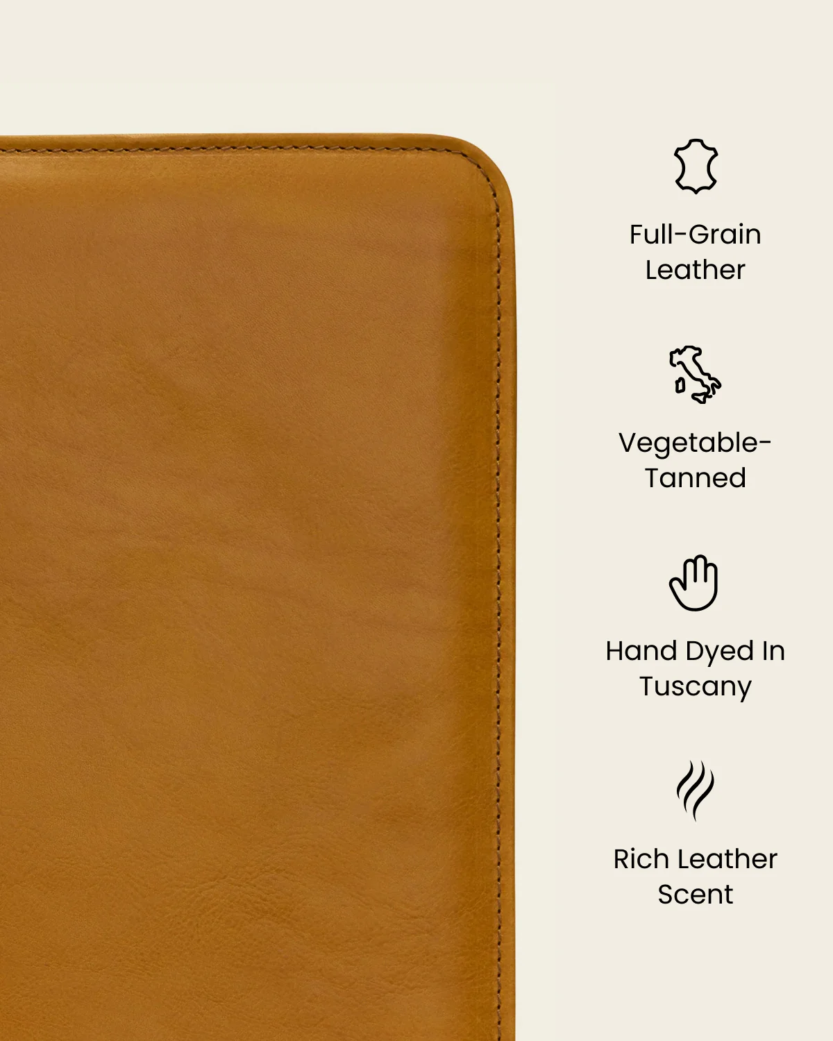 Folio Saffron - Slim Zip Leather Compendium - Image 8