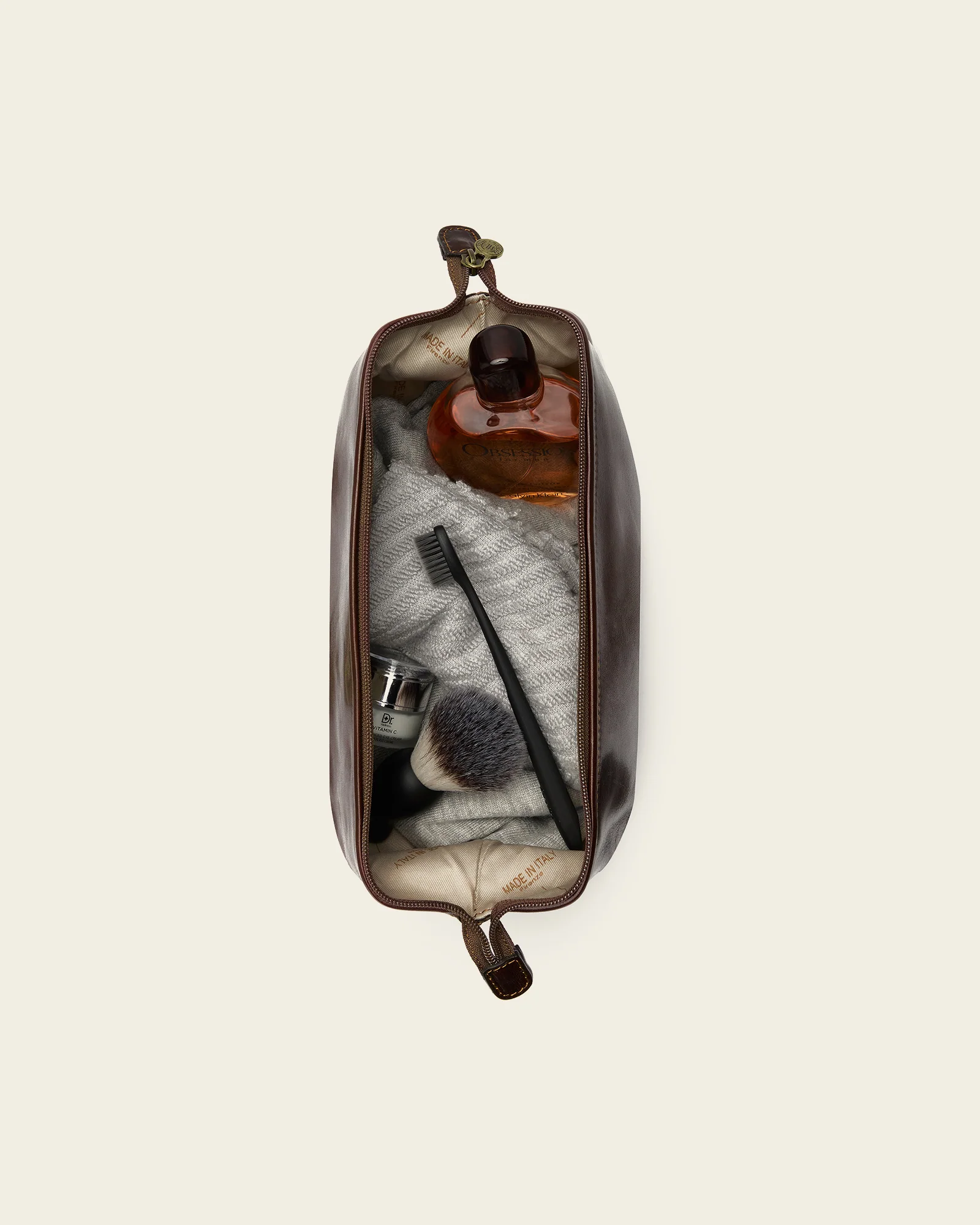 Grand Dopp Kit Terra - Leather Toiletry Bag - Image 8