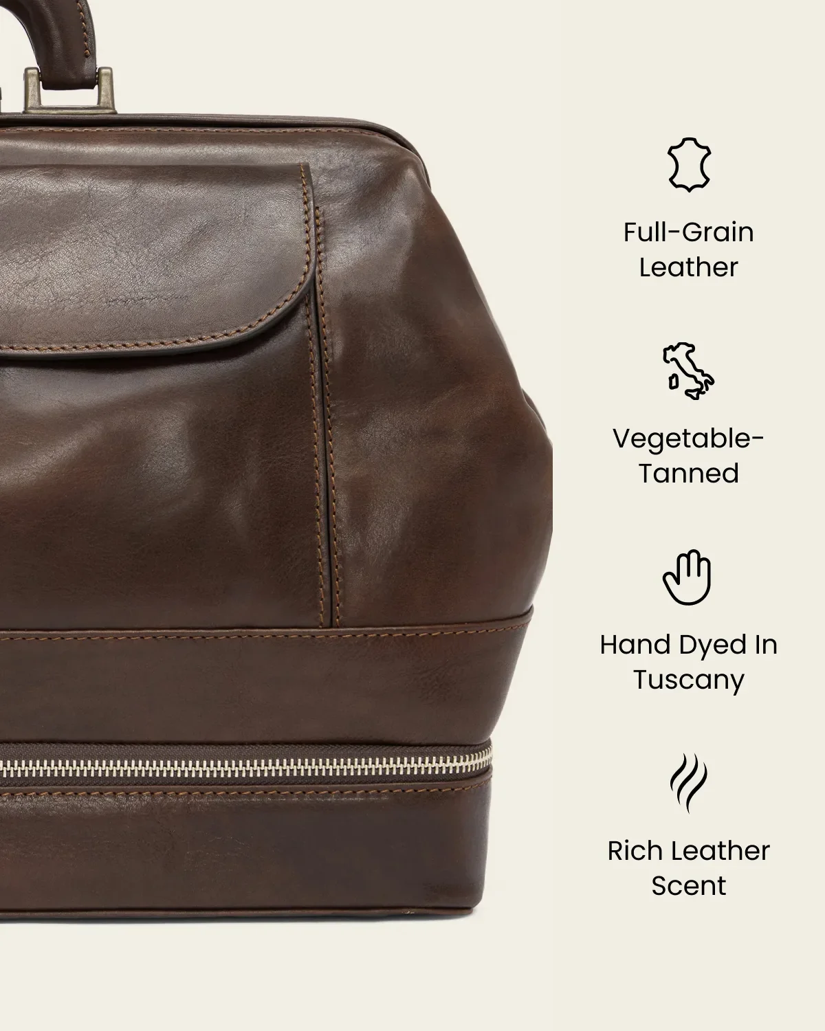 Hippocrates Espresso - Leather Doctor Bag - Image 9