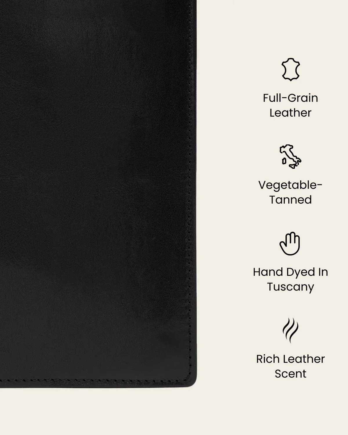 Journal A5 Jet - Leather Notebook - Image 10