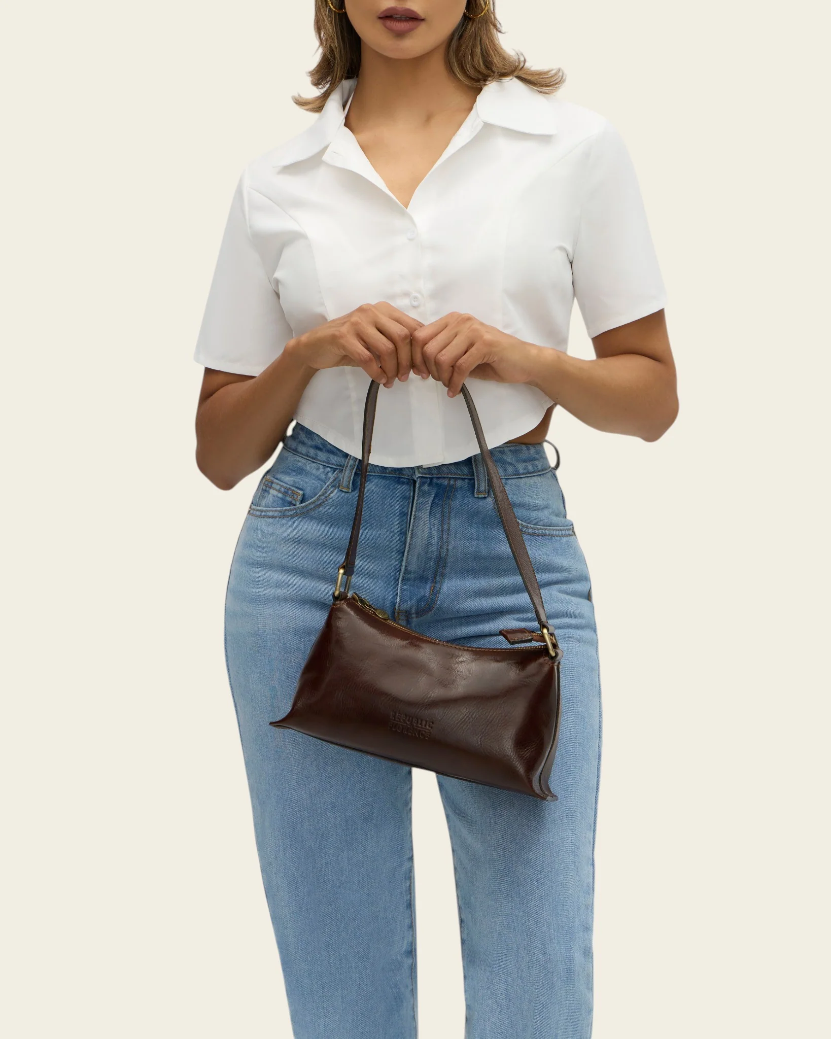 Laura Terra - Leather Shoulder Bag - Image 3