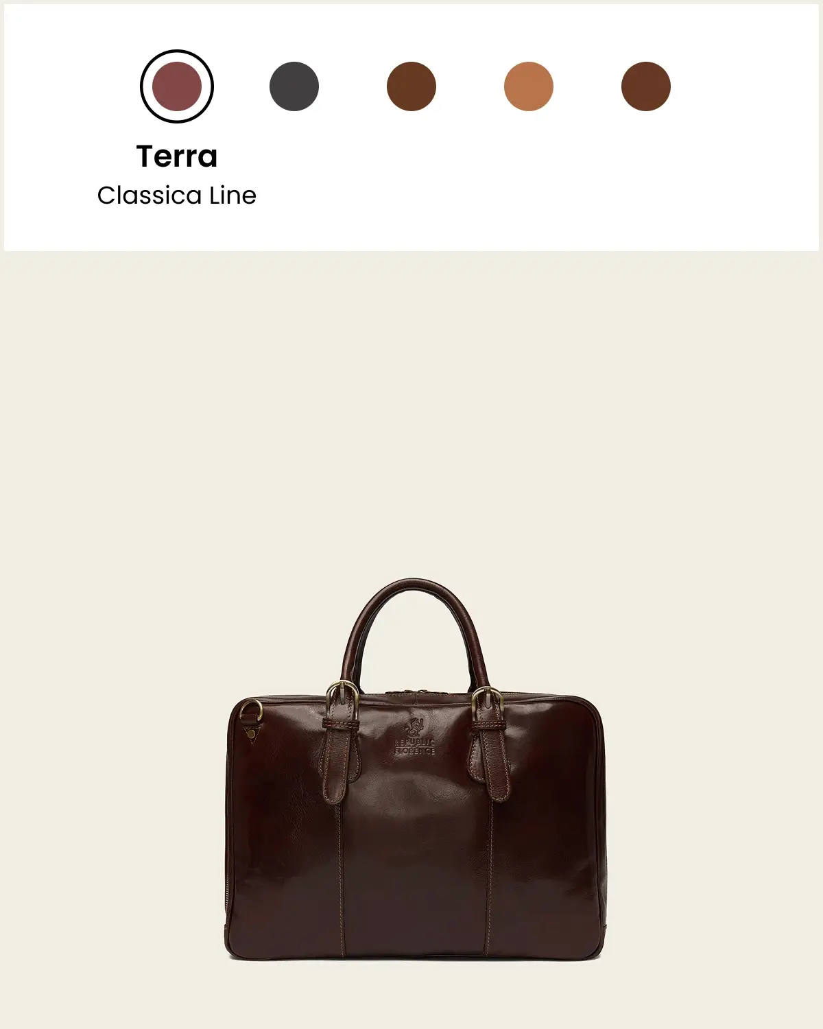 Madrid Burned - 16" Leather Briefcase - Image 10