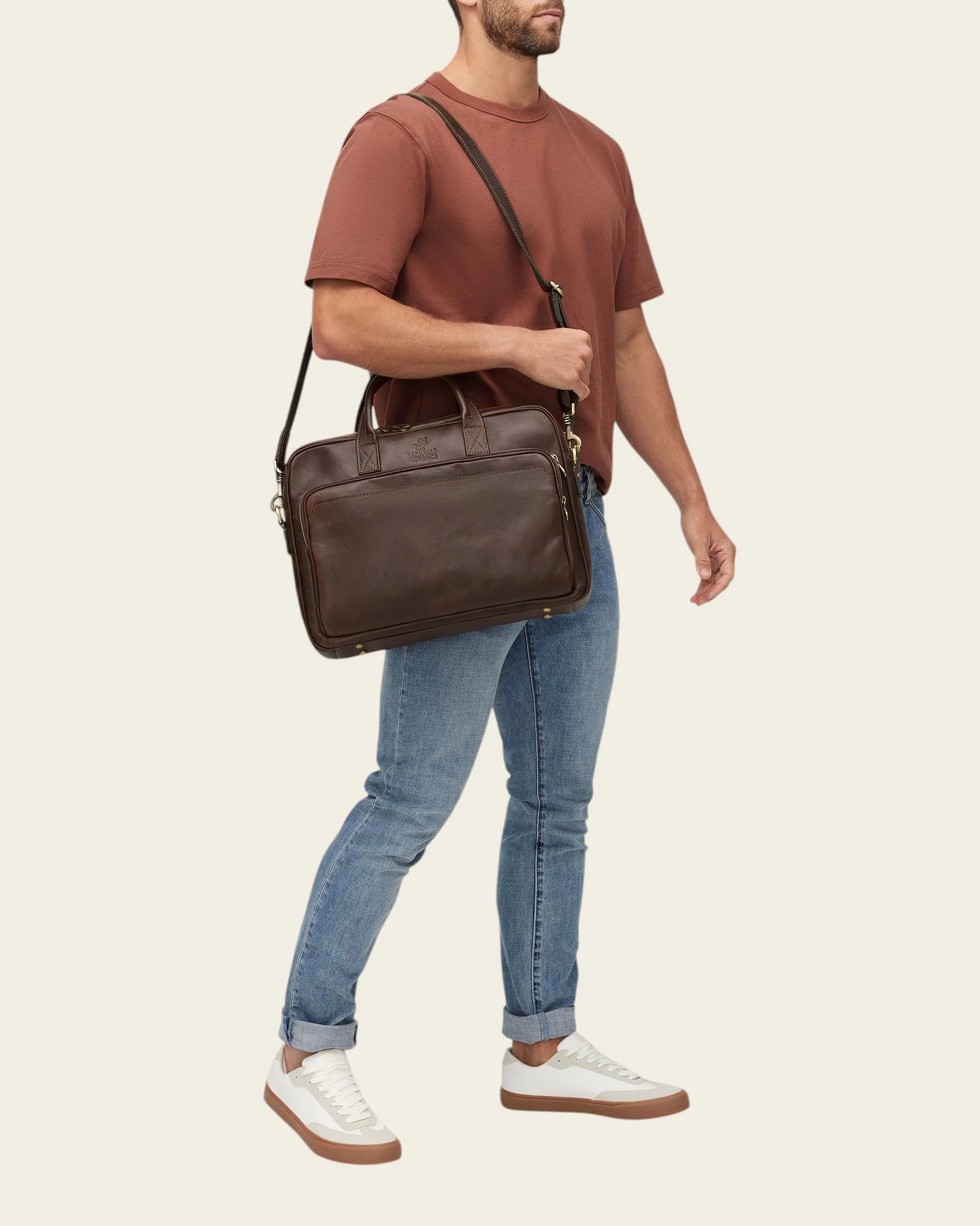 Pretoria Espresso - 15" Leather Laptop Briefcase - Image 7