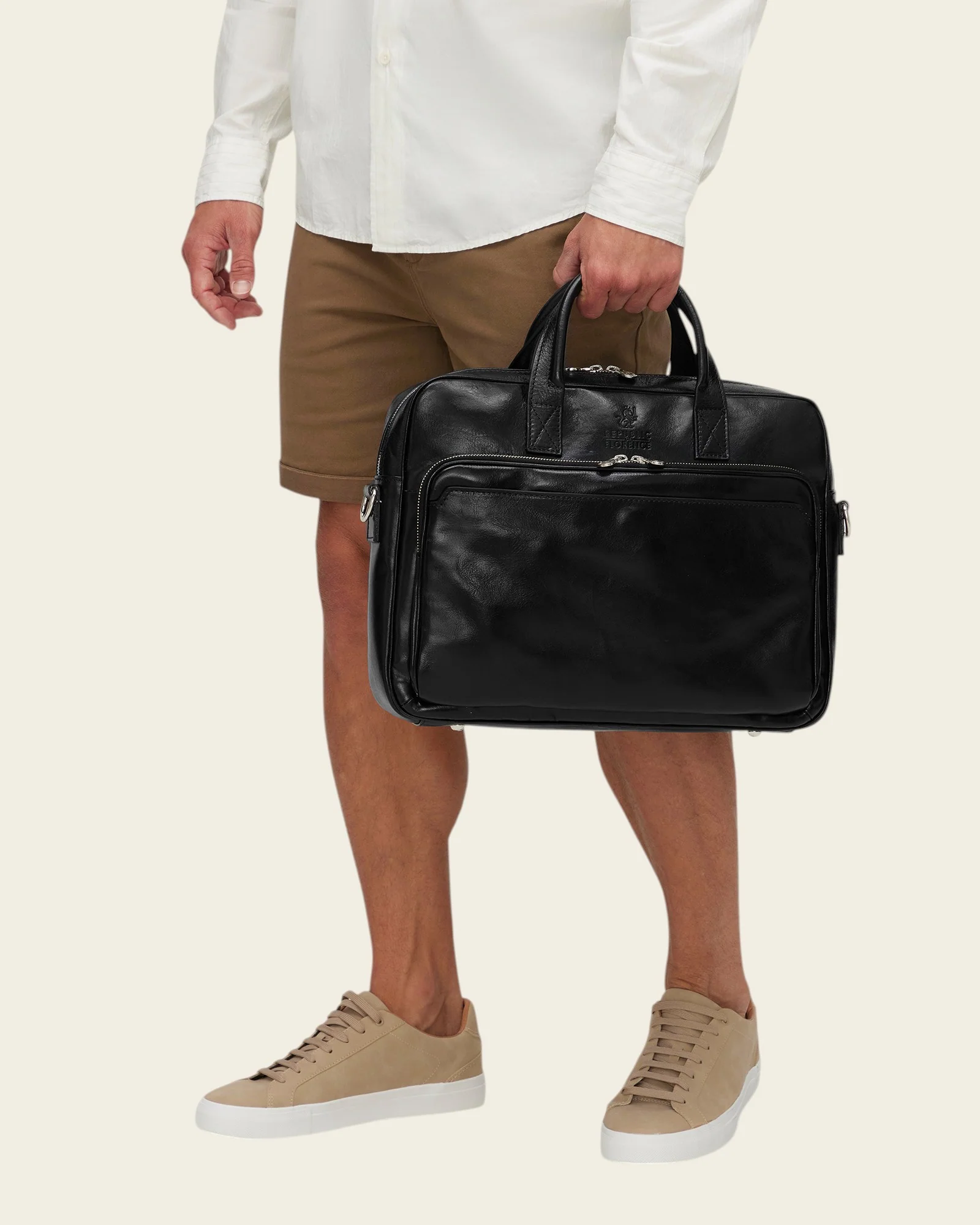 Pretoria Jet - 15" Leather Laptop Briefcase - Image 3