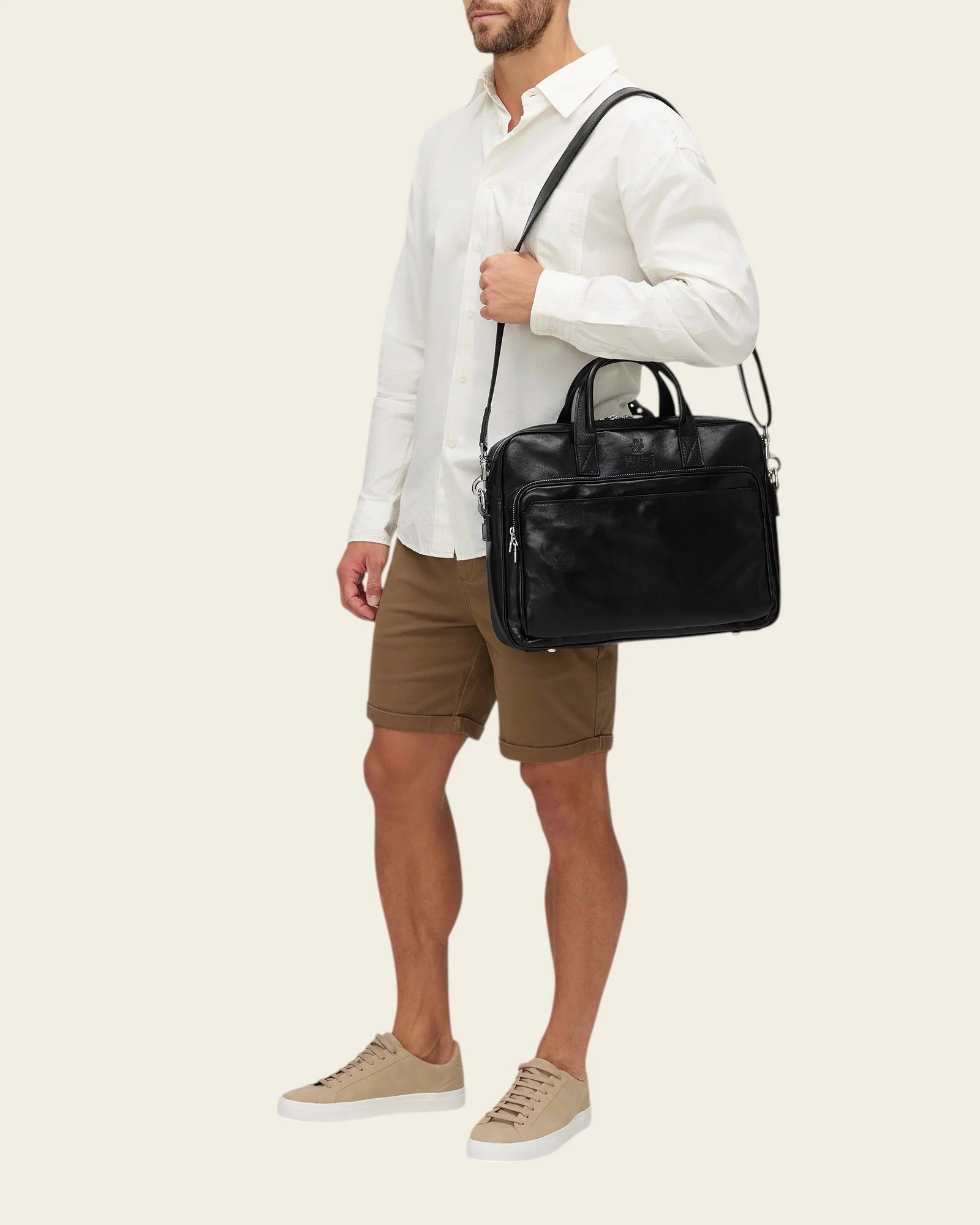 Pretoria Jet - 15" Leather Laptop Briefcase - Image 7