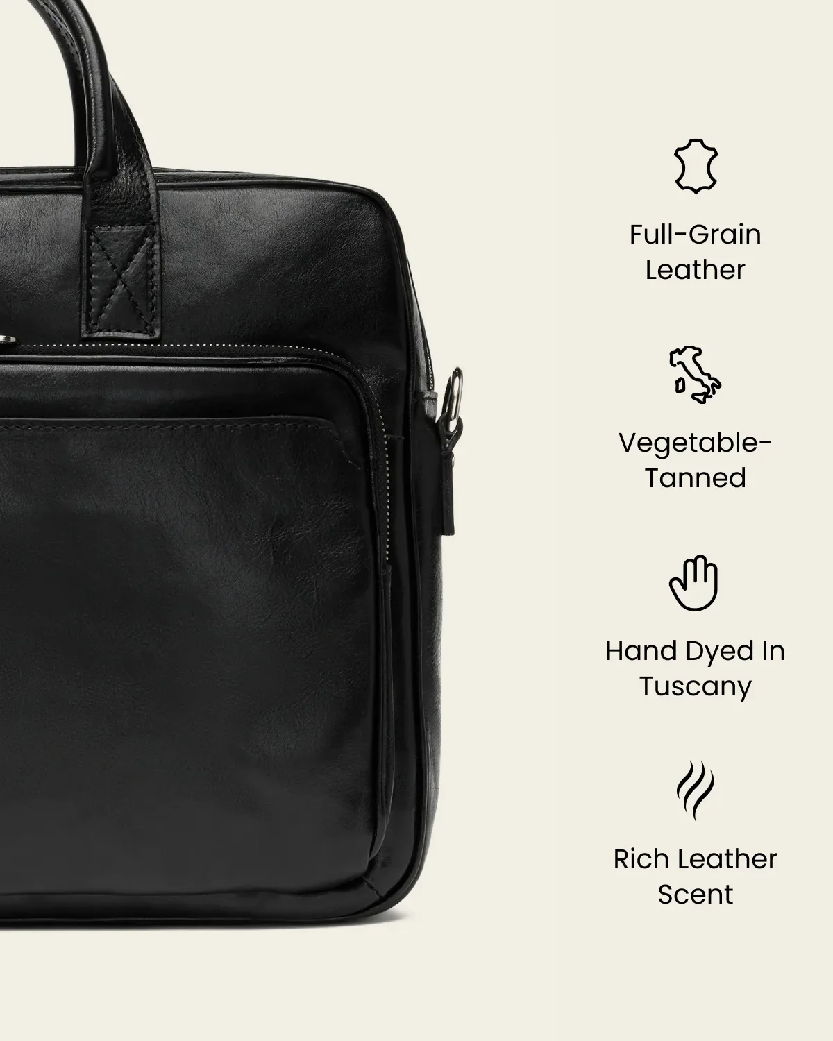 Pretoria Jet - 15" Leather Laptop Briefcase - Image 9