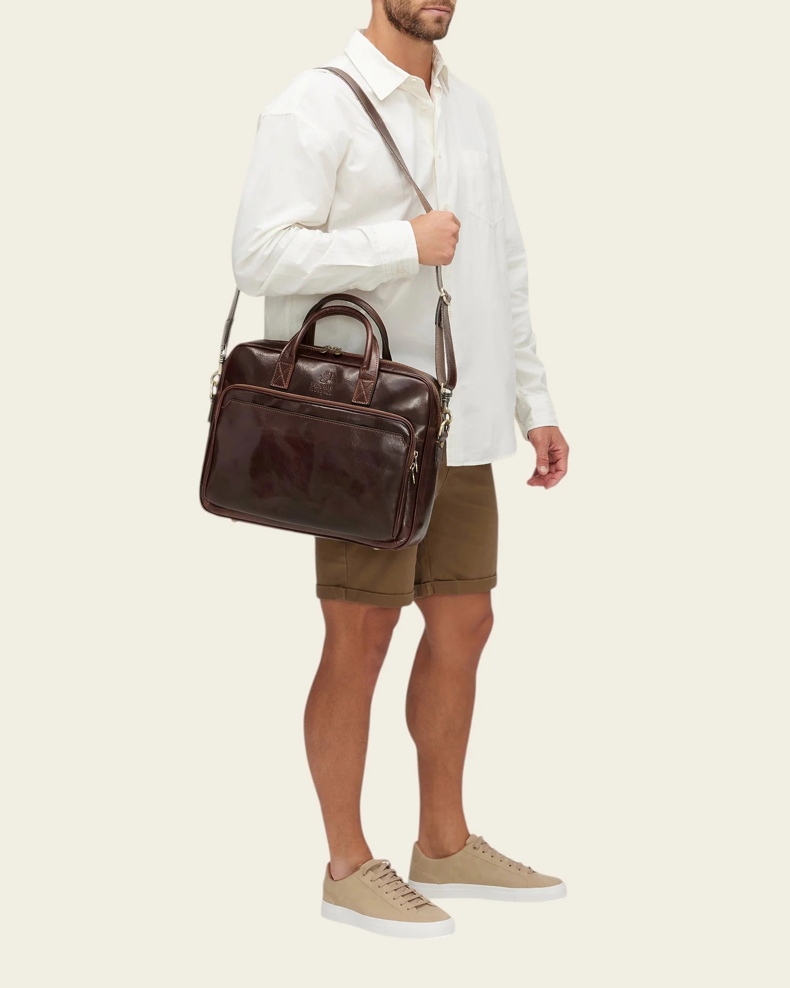 Pretoria Terra - 15" Leather Laptop Briefcase - Image 7