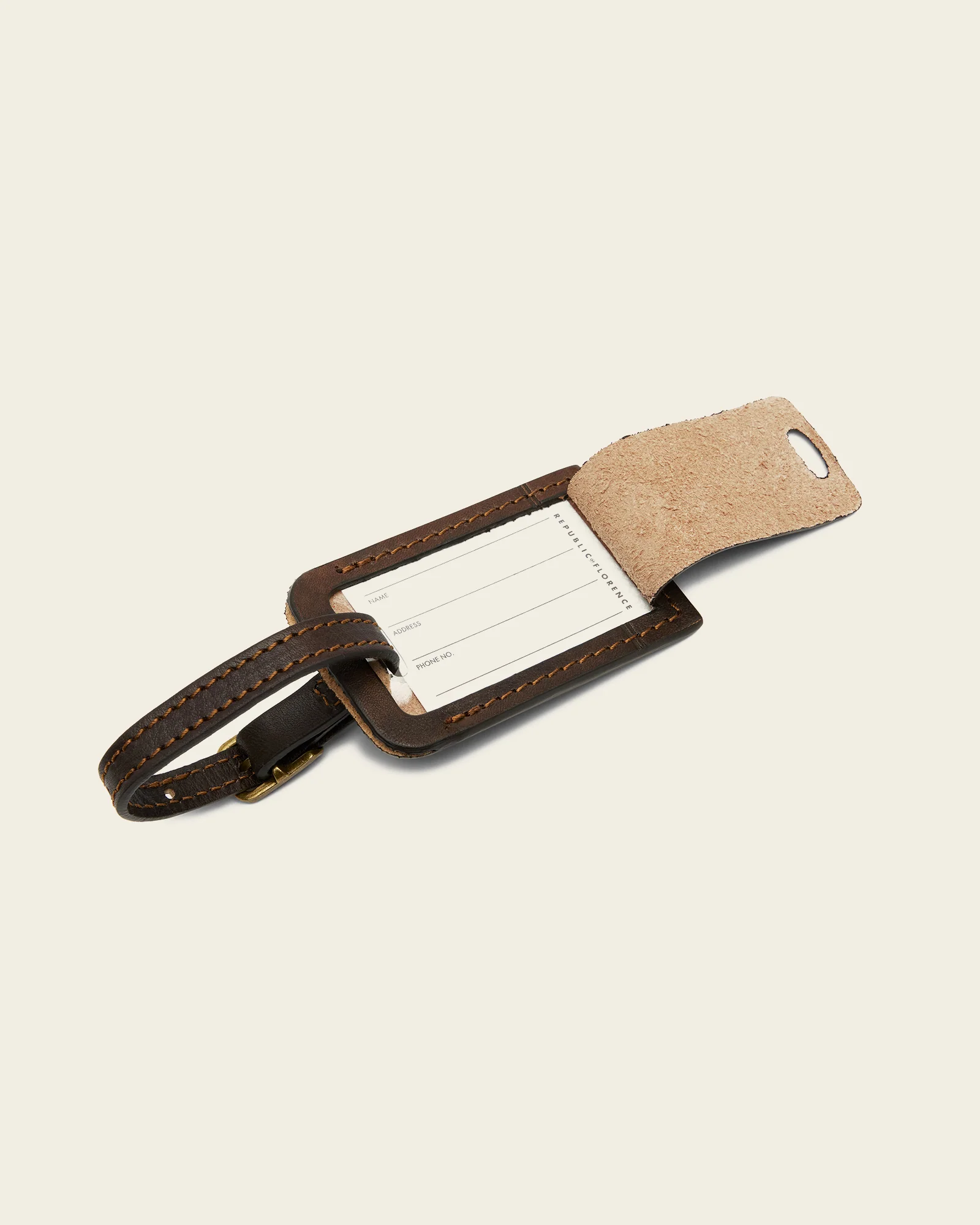 Tag Espresso - Leather Travel Tag - Image 3