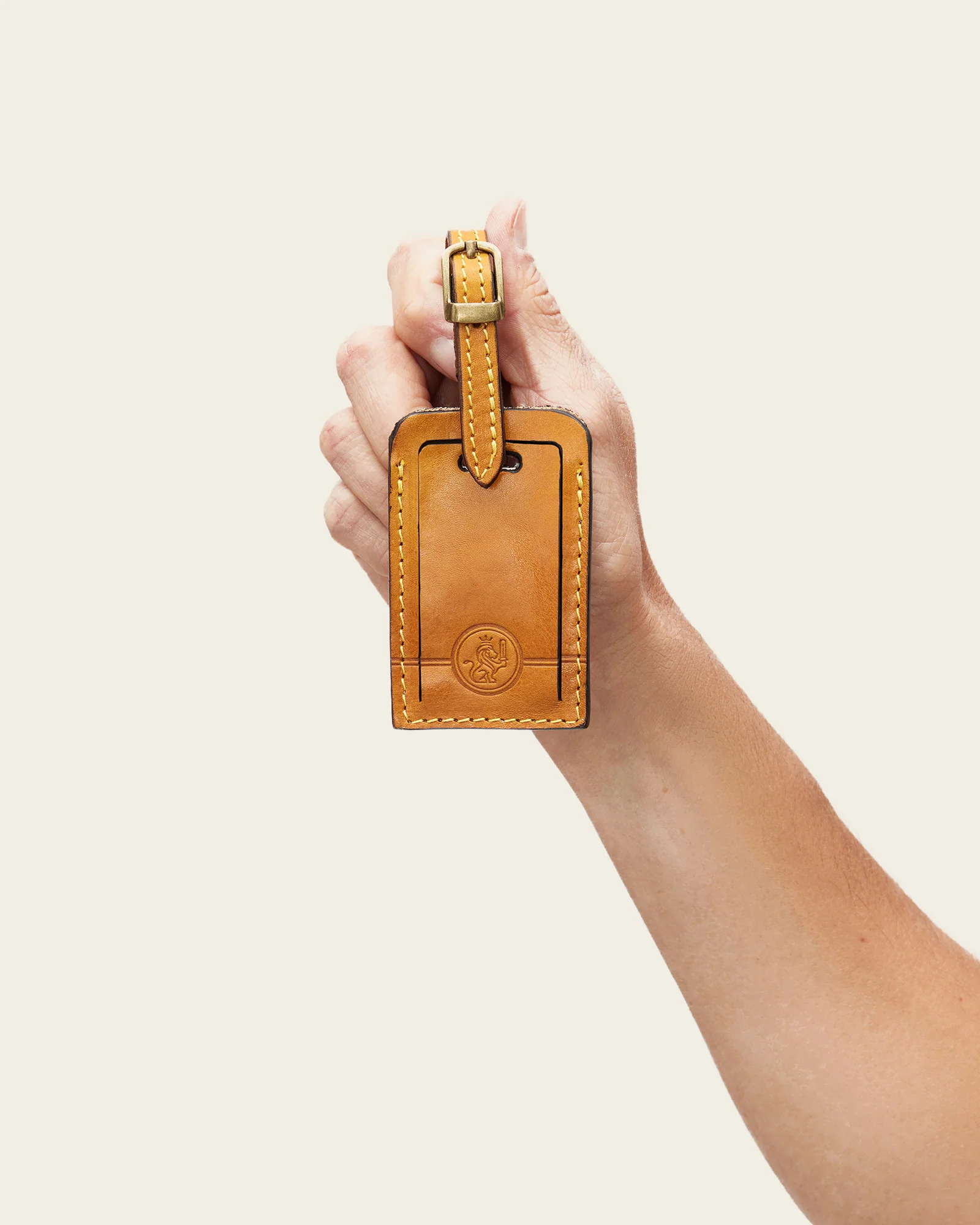 Tag Saffron - Leather Travel Tag - Image 4