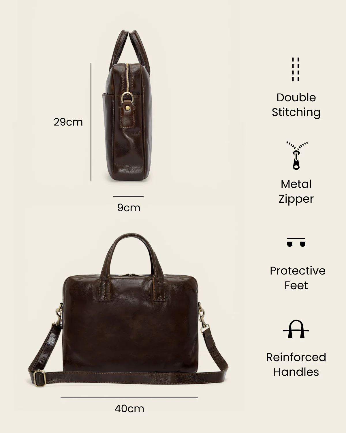 Tokyo Moro - 16" Laptop Briefcase - Image 7
