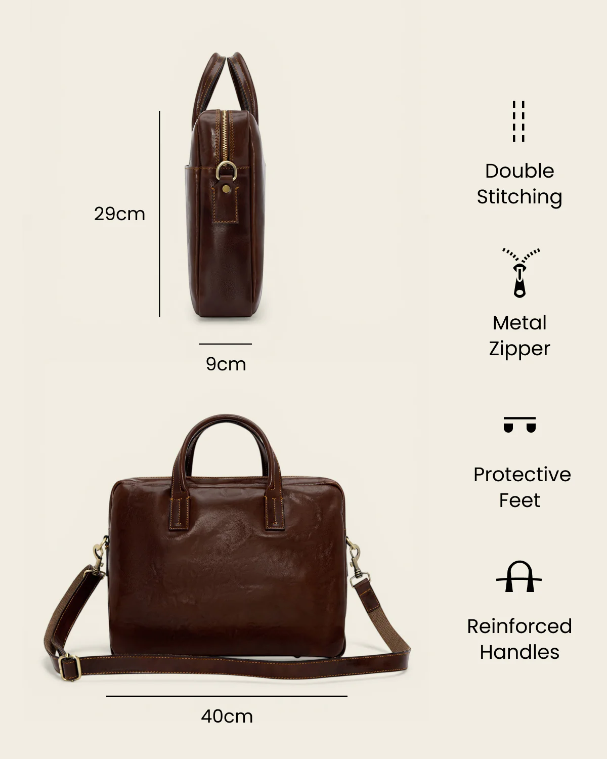Tokyo Terra - 16" Laptop Briefcase - Image 7